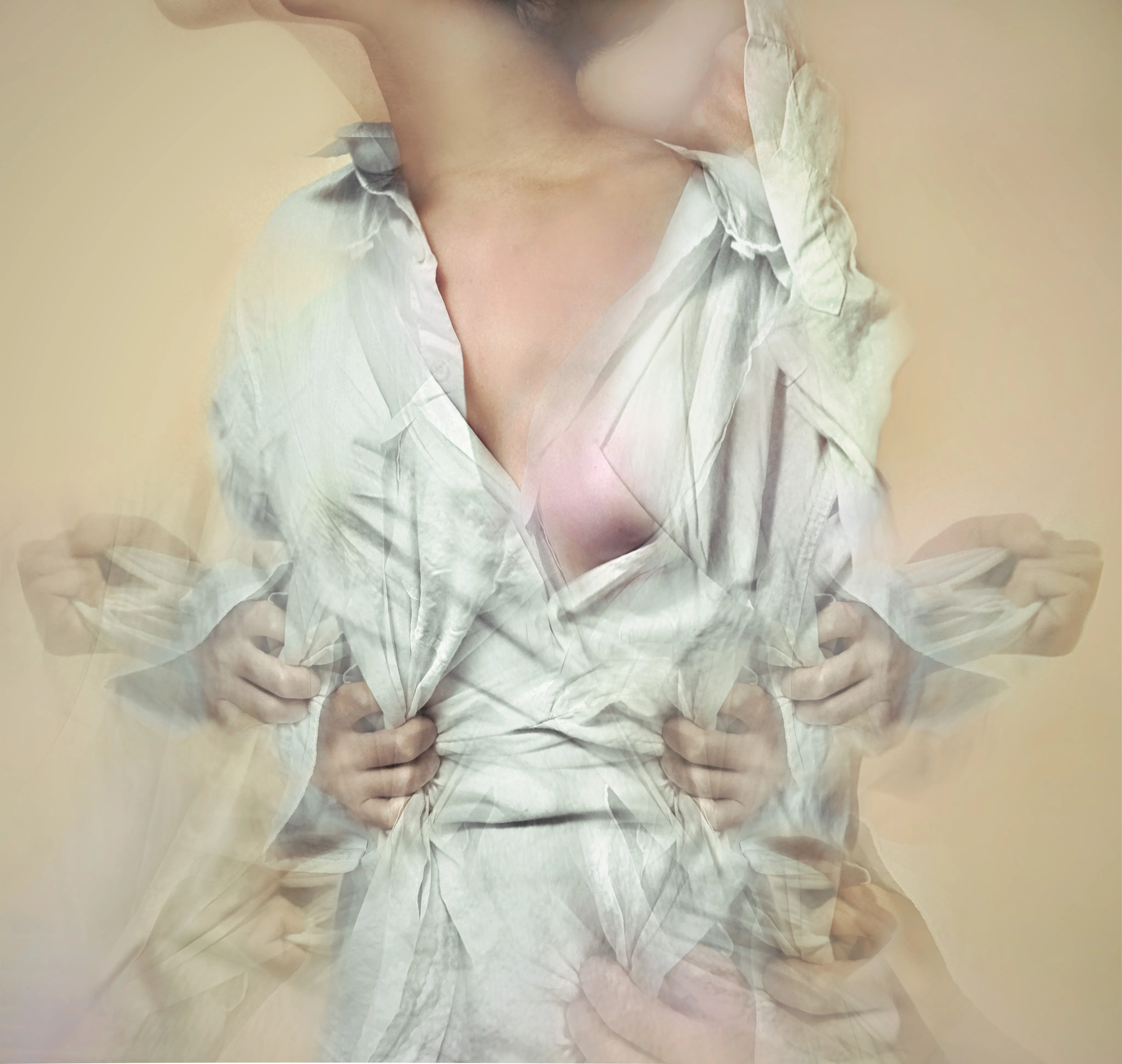 Harsh shadow cast across an empty floor